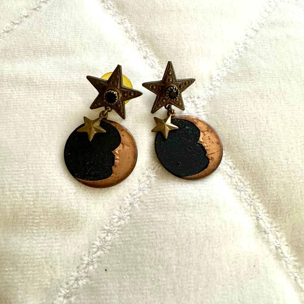 Judy Moon Star and Moon Earrings